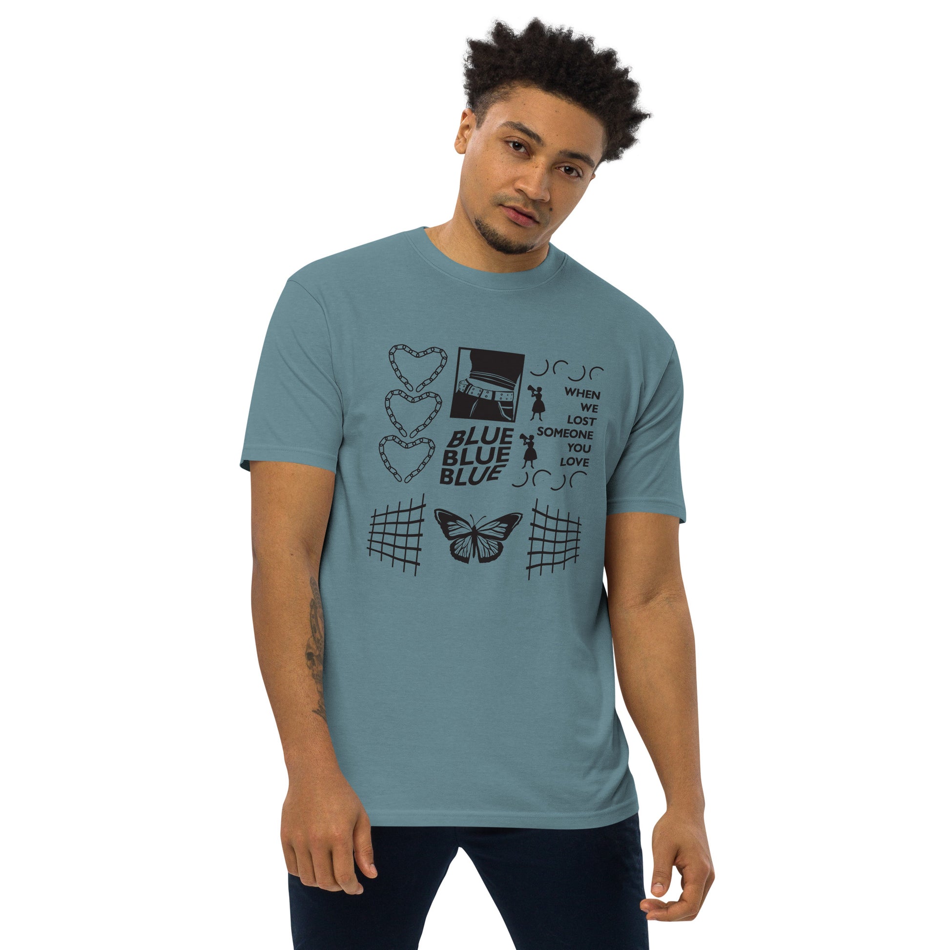 Blue Blue Blue Heavyweight Tee - Own Your Journey