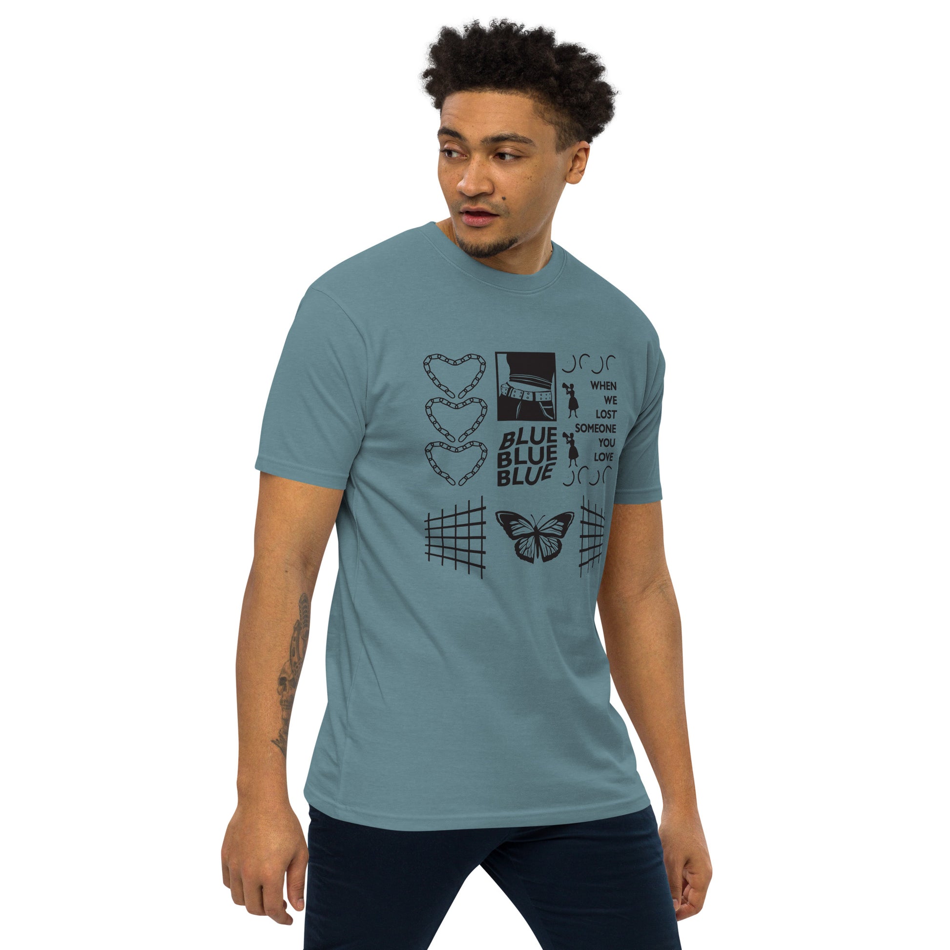 Blue Blue Blue Heavyweight Tee - Own Your Journey