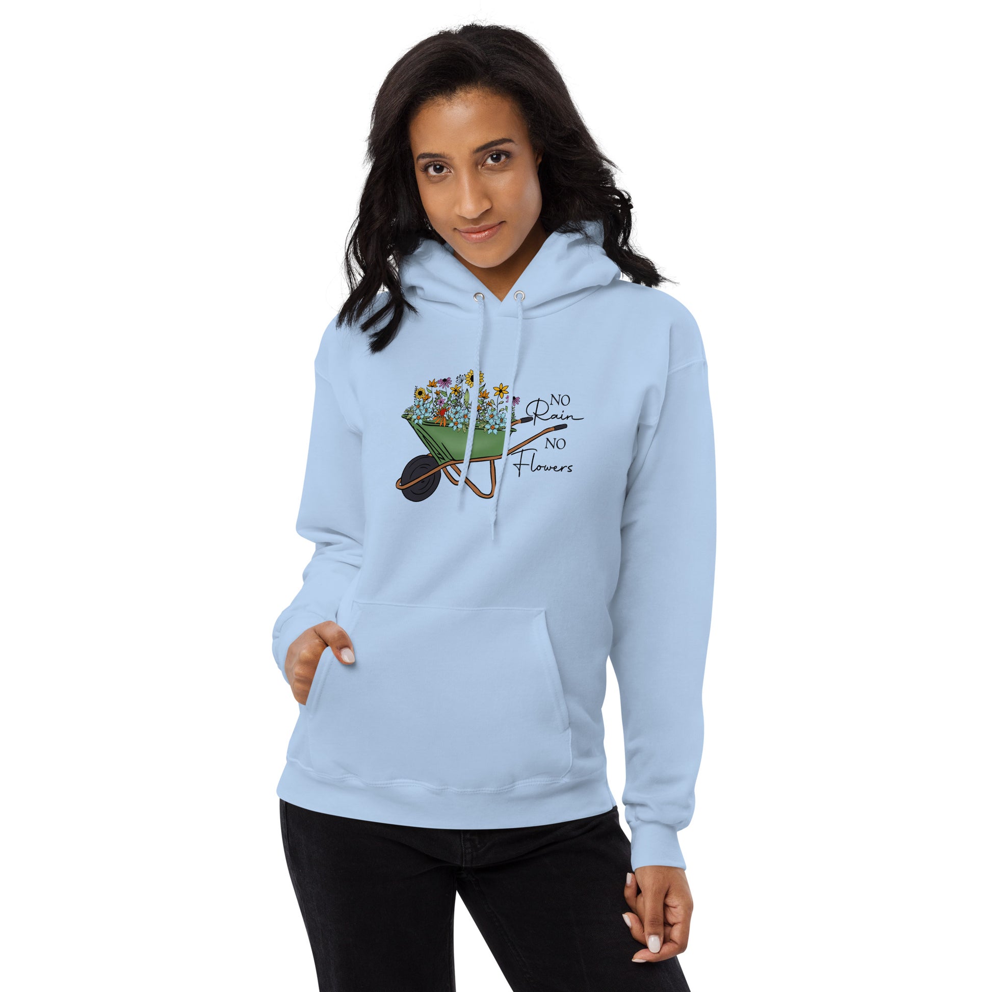 No Rain No Flowers Fleece Hoodie - Own Your Journey