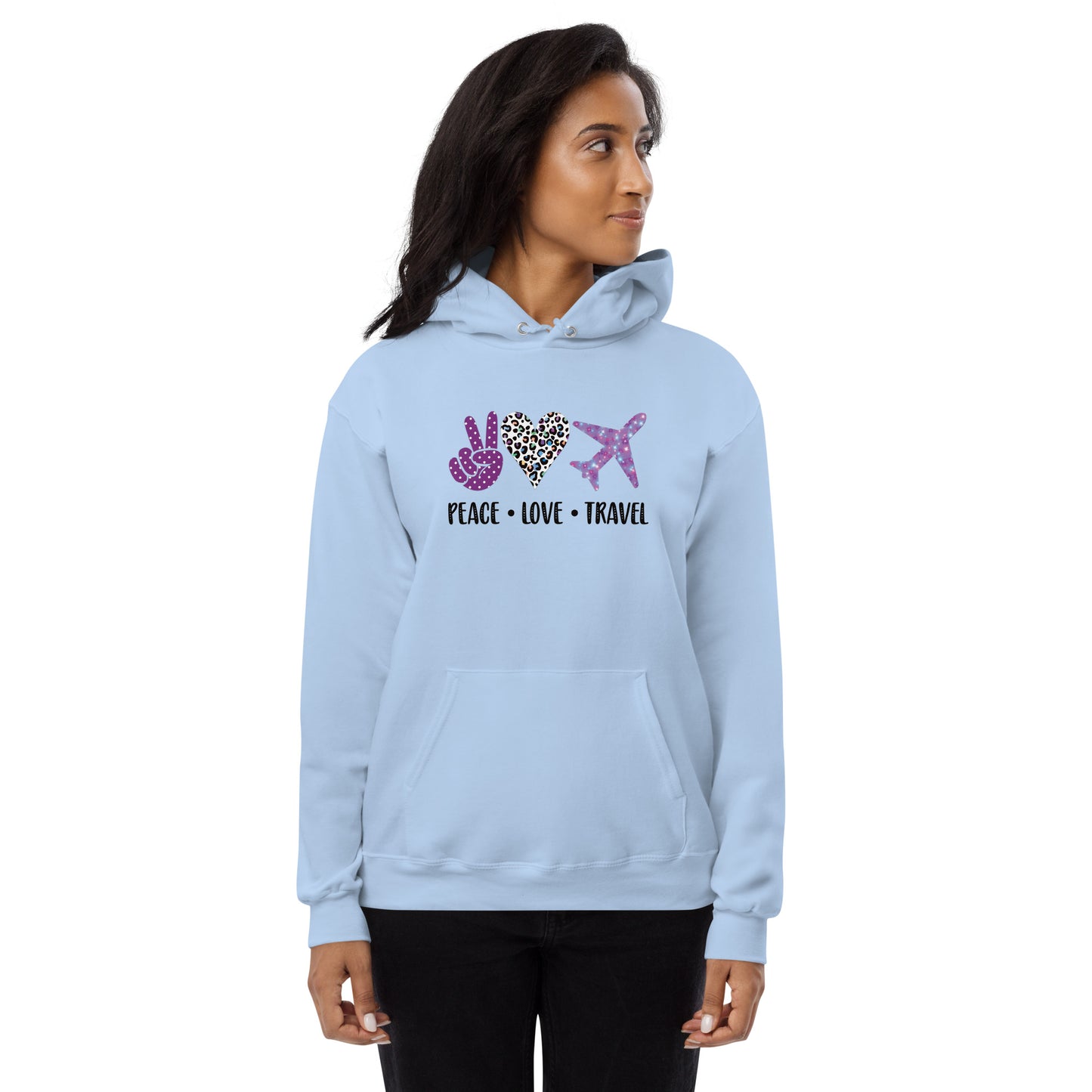 Peace Love Travel Fleece Hoodie - Own Your Journey