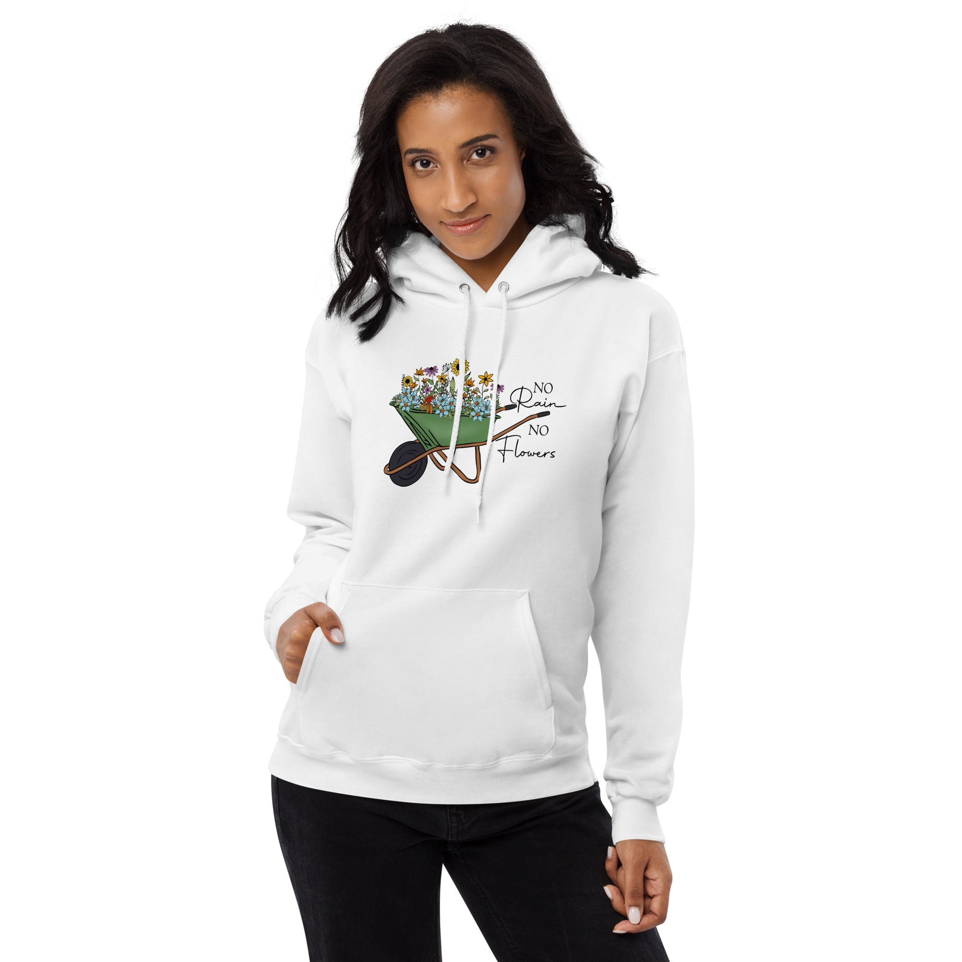 No Rain No Flowers Fleece Hoodie - Own Your Journey