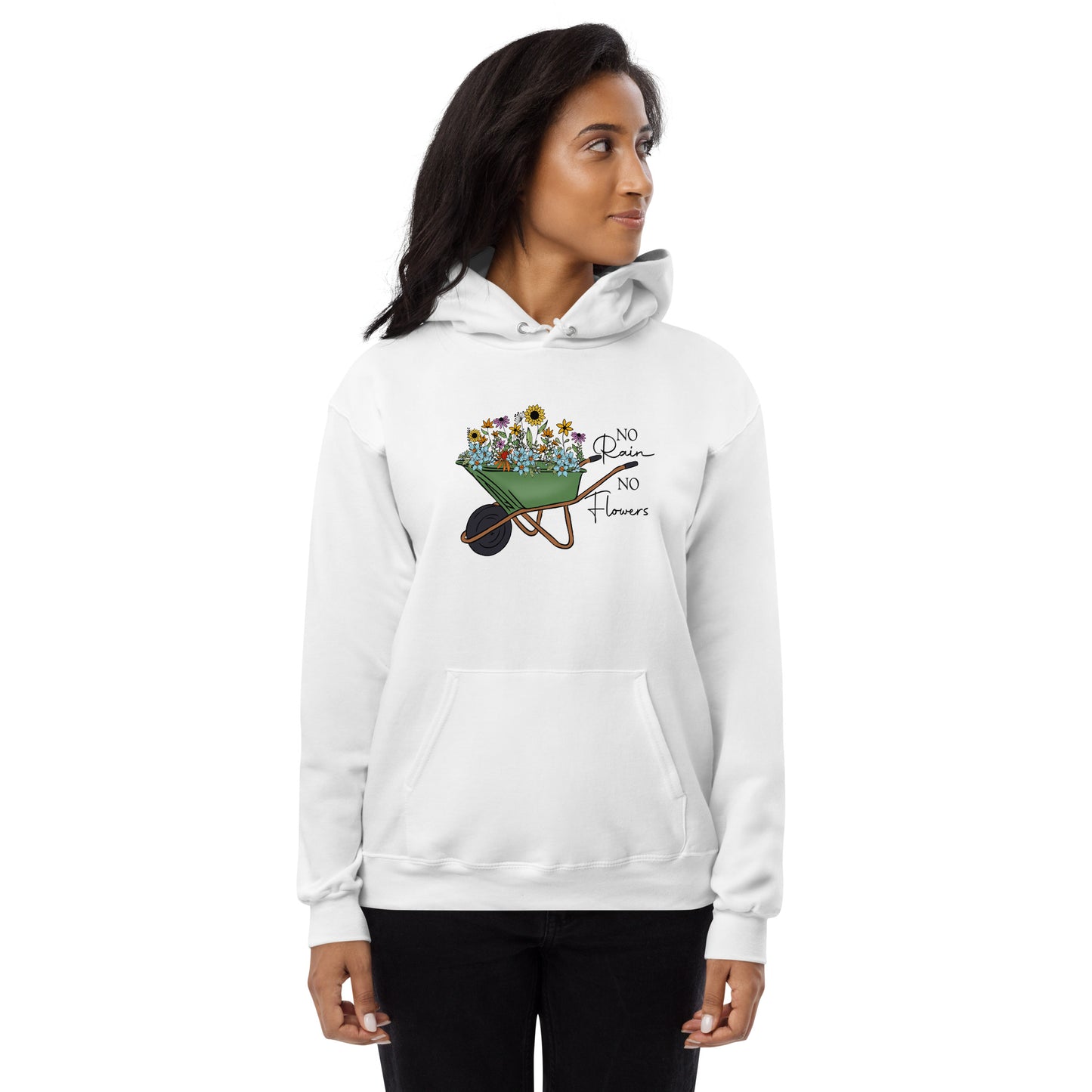 No Rain No Flowers Fleece Hoodie - Own Your Journey