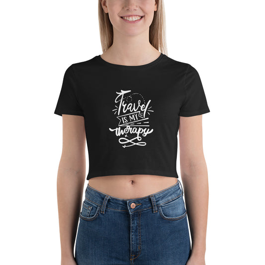 Travel Is My Therapy Women’s Crop Tee - Own Your Journey